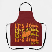 秋Y'all happy Thanksgivingだ エプロン (正面)