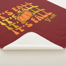 秋Y'all happy Thanksgivingだ シェルパブランケット