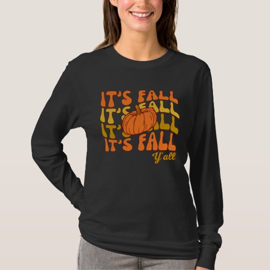 秋Y'all happy Thanksgiving Women Tシャツ (正面)