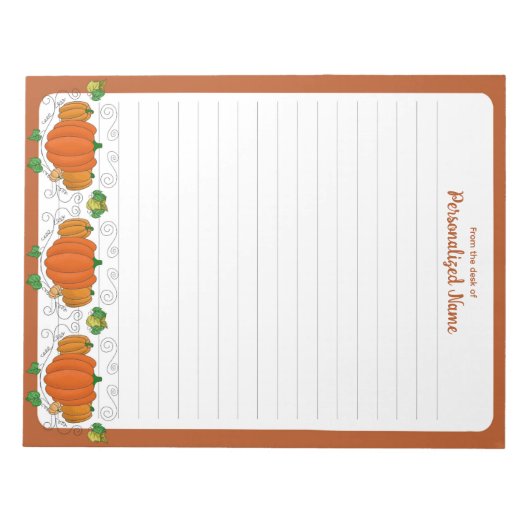 秋Y'all - Lined Notepad ノートパッド (正面)