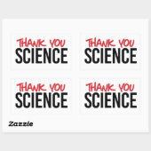 科学ありがとう 長方形シール (シート)