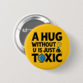 科学おたくハグwithout u化学先生 缶バッジ (正面&裏面)