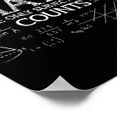 科学おもしろいおたく数学が可能な唯一の主題 ポスター (角)
