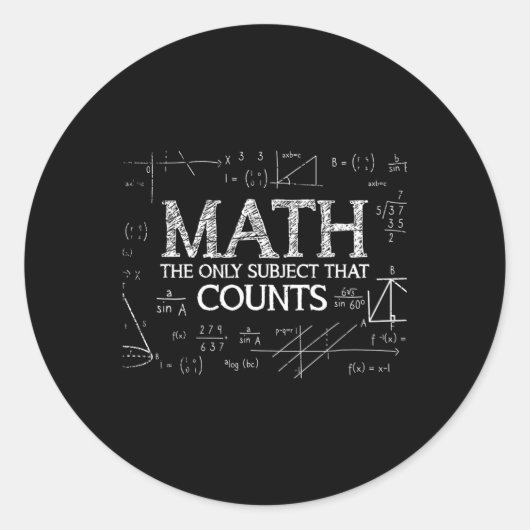 科学おもしろいおたく数学が可能な唯一の主題 ラウンドシール (正面)
