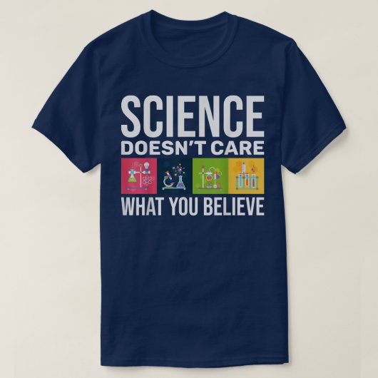 科学おもしろいは気に君の750信じ年 Tシャツ (デザイン正面)