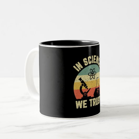 科学おもしろいシャツ物理学生物学の贈り物 ツートーンマグカップ (正面左)