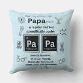 科学おもしろいパパ父の日の化学ギフト クッション (裏面)