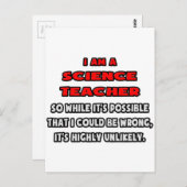科学おもしろい先生..非常に可能性の低い ポストカード (正面/裏面)