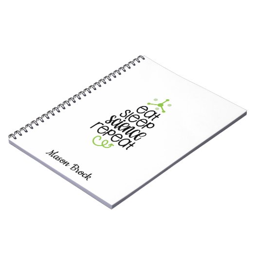 科学おもしろい学生の学校のギフトパーソナライズされた ノートブック (左側)