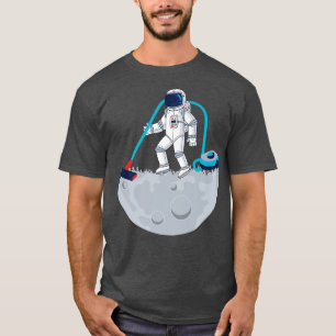 科学おもしろい宇宙ムーン掃除機の宇宙飛行士 Tシャツ