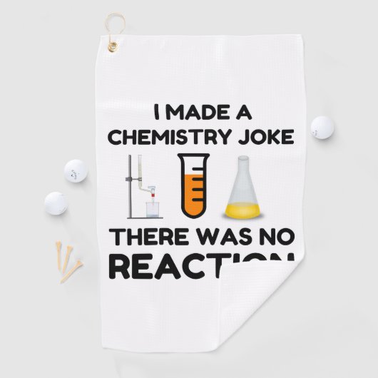 科学おもしろい愛好家の化学のジョーク ゴルフタオル (インサイチュ)