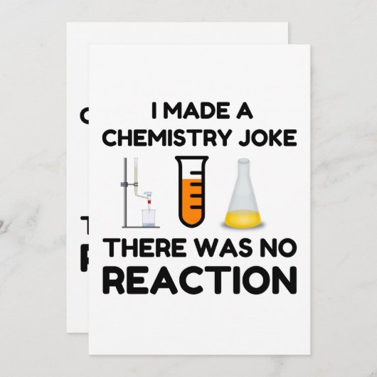 科学おもしろい愛好家の化学のジョーク シーズンカード (正面/裏面)