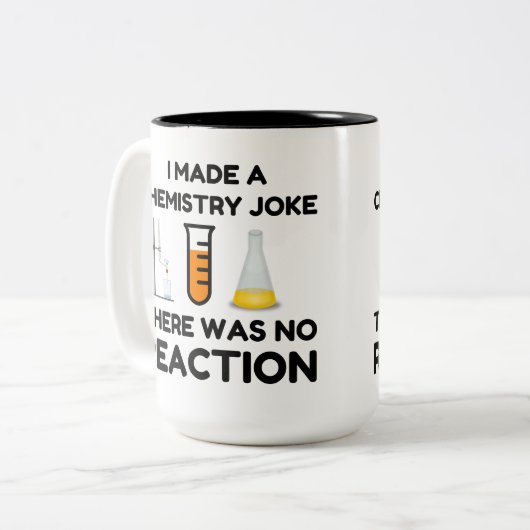 科学おもしろい愛好家の化学のジョーク ツートーンマグカップ (正面左)