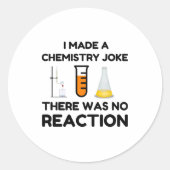 科学おもしろい愛好家の化学のジョーク ラウンドシール (正面)