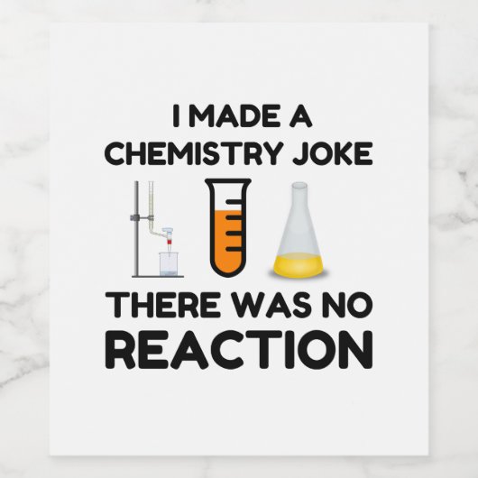 科学おもしろい愛好家の化学のジョーク ワインラベル (シングルラベル)