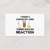 科学おもしろい愛好家の化学のジョーク 名刺 (裏面)