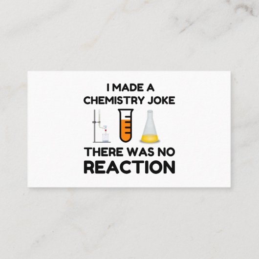 科学おもしろい愛好家の化学のジョーク 名刺 (裏面)