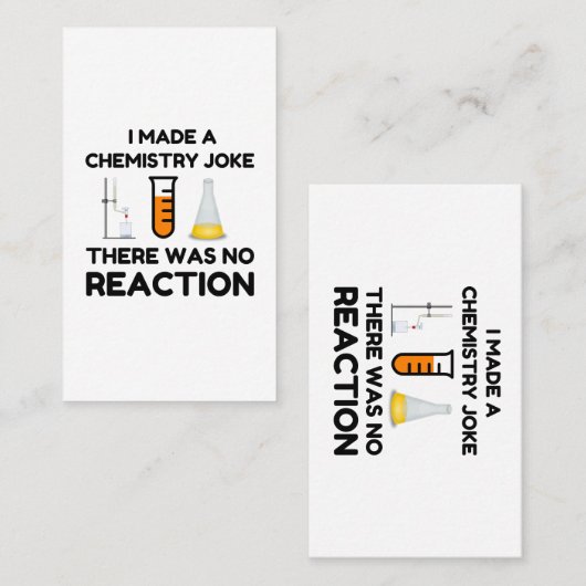 科学おもしろい愛好家の化学のジョーク 名刺 (正面/裏面)
