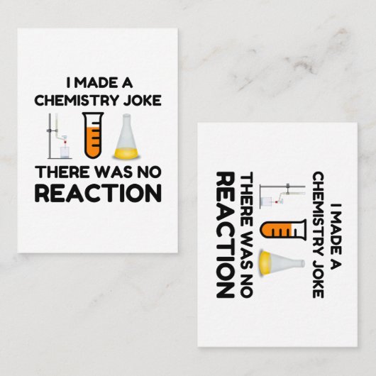 科学おもしろい愛好家の化学のジョーク 名刺 (正面/裏面)