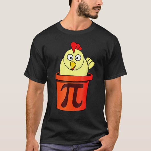 科学おもしろい数学チキンポットPi日3月 Tシャツ (正面)
