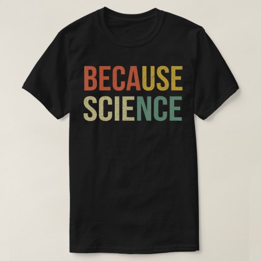 科学おもしろい生物学物理先生 Tシャツ (デザイン正面)