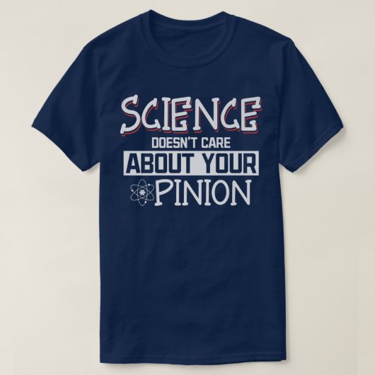 科学おもしろい皮肉プレミアム Tシャツ (デザイン正面)