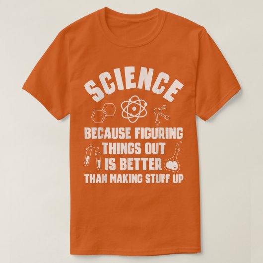 科学おもしろい科学カッコいい先生学生会 Tシャツ (デザイン正面)