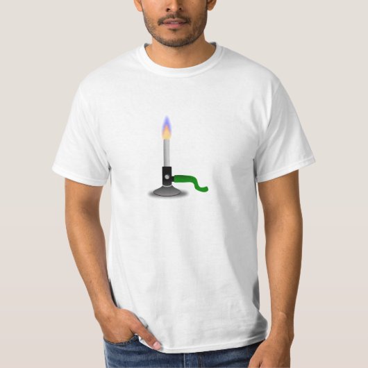 科学および化学ブンゼンバーナー Tシャツ (正面)