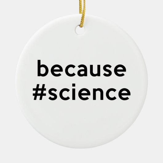 科学が原因で セラミックオーナメント (正面)