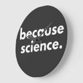 科学が原因で ラージ壁時計 (傾斜)