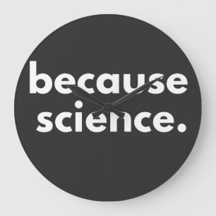 科学が原因で ラージ壁時計