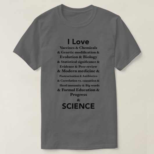 科学が大好き Tシャツ (デザイン正面)