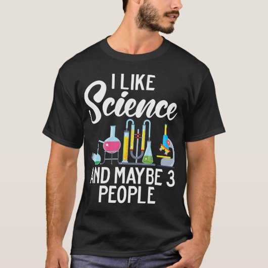科学が好きな人と、たぶん3人くらい Tシャツ (正面)