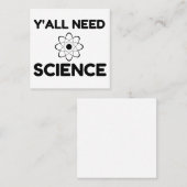 科学が必要 スクエア名刺 (正面/裏面)