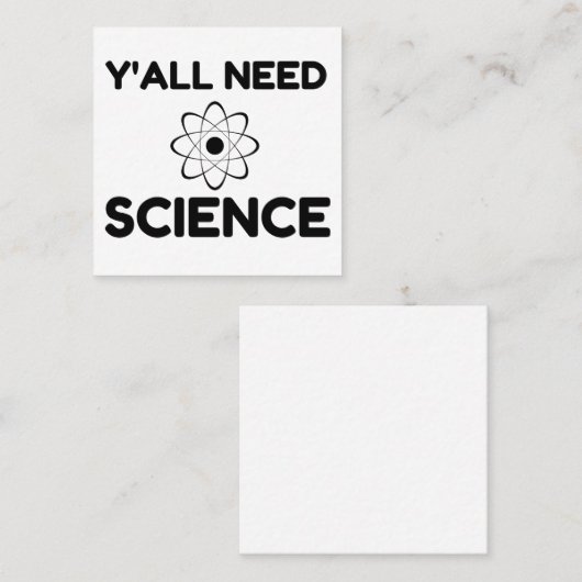 科学が必要 スクエア名刺 (正面/裏面)