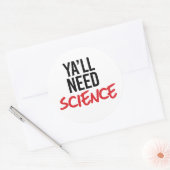 科学が必要 ラウンドシール (封筒)