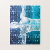 科学としてDNAの符号化そして遺伝コード ジグソーパズル (縦)