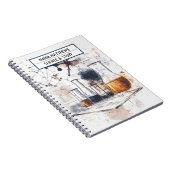 科学と化学をテーマにしたスパイラルフォトノートブック ノートブック (右側)