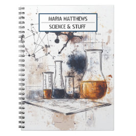 科学と化学をテーマにしたスパイラルフォトノートブック ノートブック