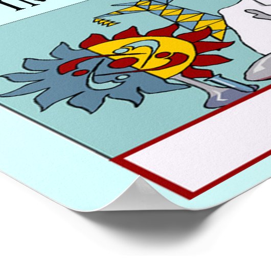 科学と宗教のジョーク ポスター (角)