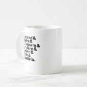 科学における7つのSIベースユニットと測定 コーヒーマグカップ (正面左)