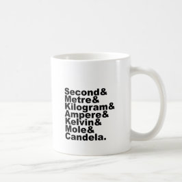 科学における7つのSIベースユニットと測定 コーヒーマグカップ