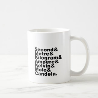 科学における7つのSIベースユニットと測定 コーヒーマグカップ