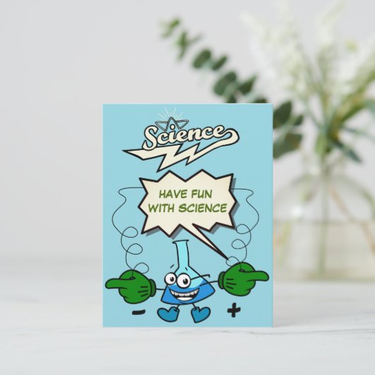 科学におもしろいがある ポストカード (スタンド正面)