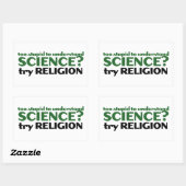 科学には愚かすぎる 長方形シール (シート)