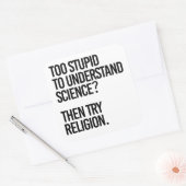 科学に対して愚か過ぎる？宗教を試す スクエアシール (封筒)