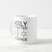 科学に気を取られる コーヒーマグカップ (正面左)