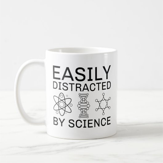 科学に気を取られる コーヒーマグカップ (左)