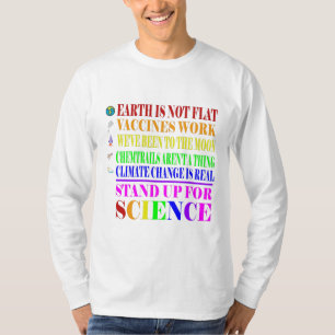 科学に立ち向か実在う Tシャツ