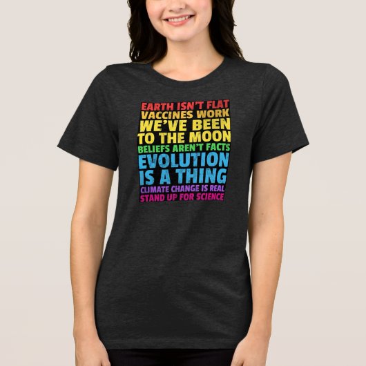 『科学のために立ち上がる』 トライブレンドTシャツ (正面)